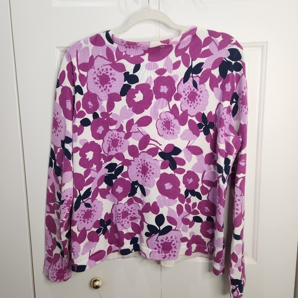 Charter Club Women's P/XL Button Up Cardigan Sweater Shades of Purple - Picture 2 of 11